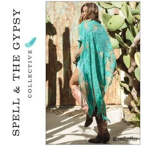 Rare Spell & The Gypsy Crocheted Mermaid Coat Duster One Size